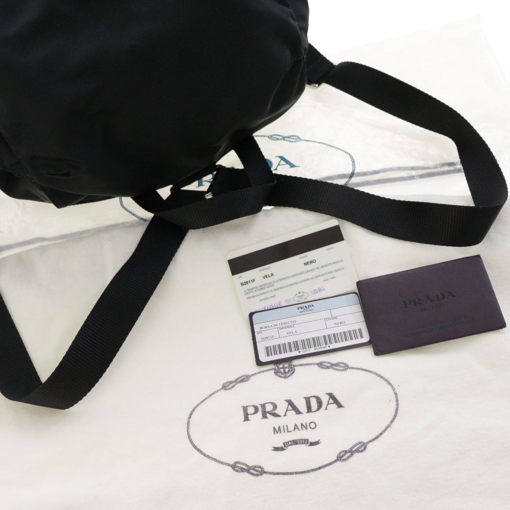 Prada Nylon Backpack Bag Pack Triangular Plate Do… - image 5